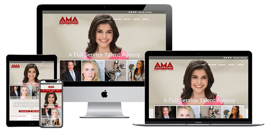 AMA Talent Agency responsive websites