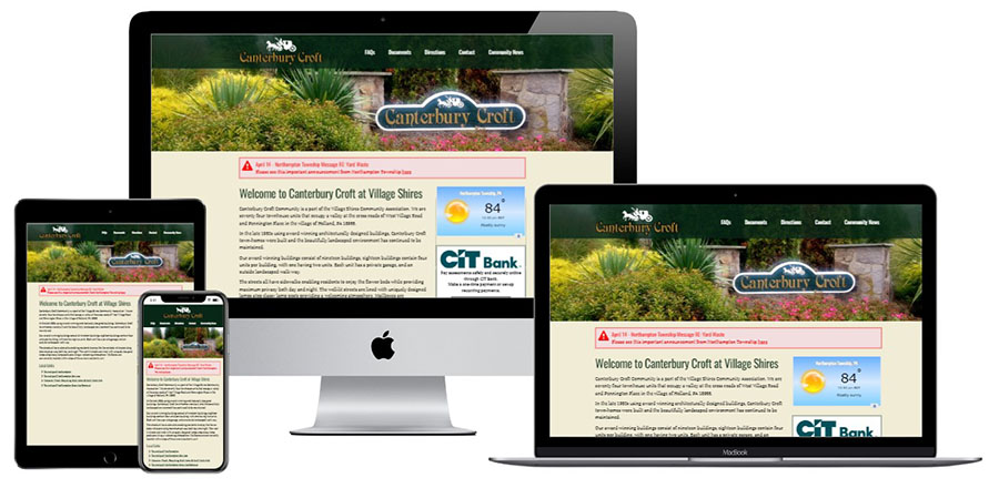 Canterbury Croft responsive websites