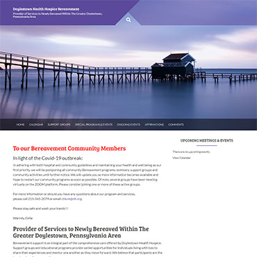 Doylestown Health Hospice Bereavement screenshot