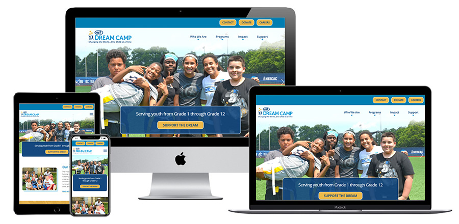 ESF Dream Camp responsive designs