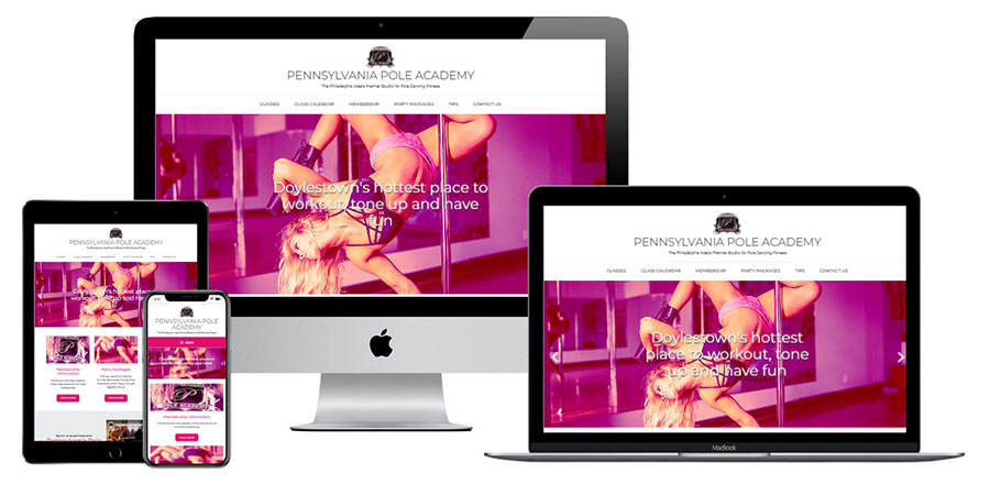 Pennsylvania Pole Academy responsive websites