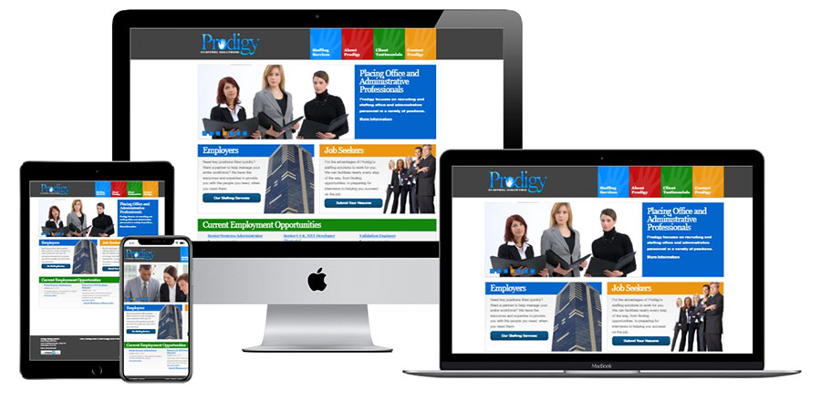 Prodigy Staffing Services responsive websites