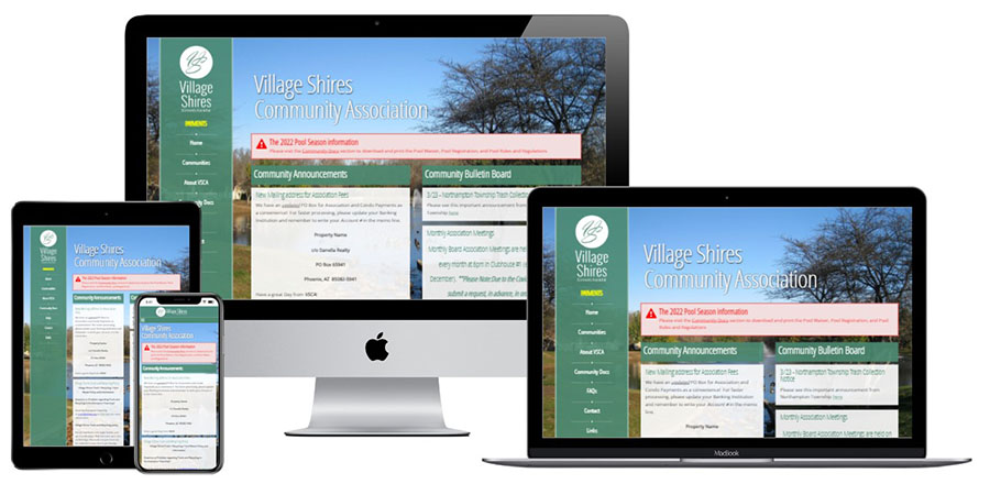 Village Shires Condo Association responsive websites